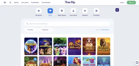 True Flip Casino Slot Games