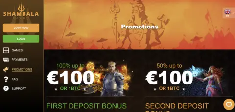 Shambala Casino Promotions