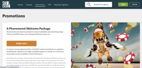 Skol Casino Promotions
