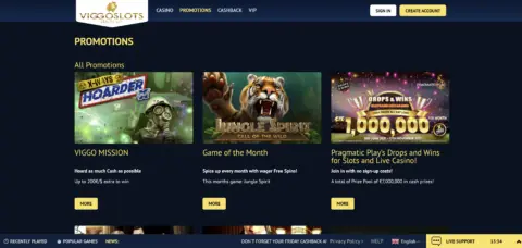 Viggoslots Casino Promotions