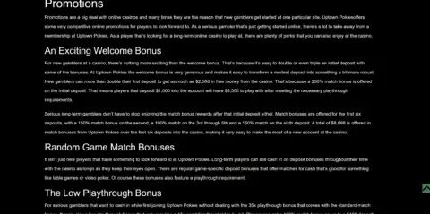 Uptown Pokies New Promo Page