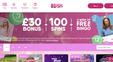 Blush Bingo Casino Free Spins