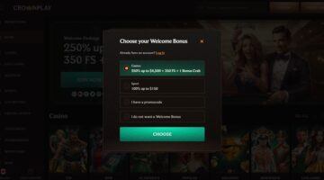 Crownplay Casino Welcome Bonus Package