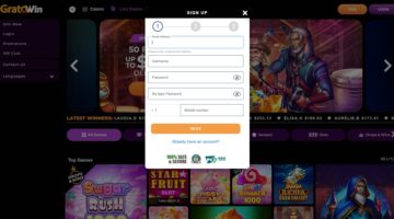 Gratowin Casino Welcome Bonus Package