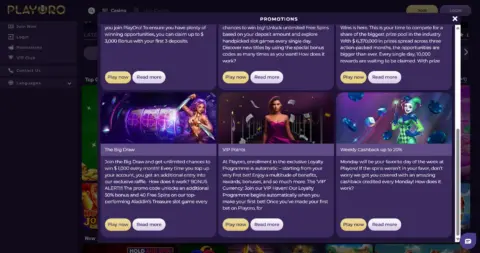 Playoro Casino Promotions