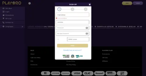 Playoro Casino Welcome Bonus Package