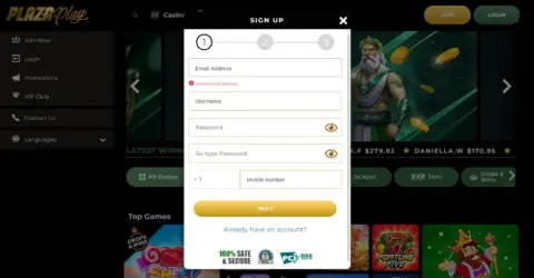 Plazaplay Casino Welcome Bonus Package