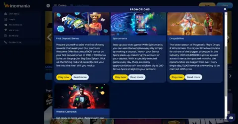 Winomania Casino Promotions