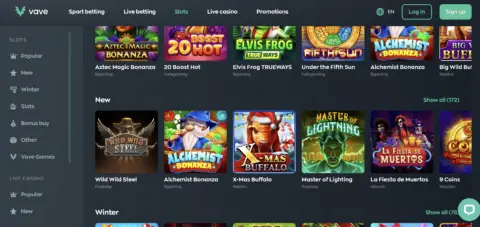 Vave Casino Slot Games