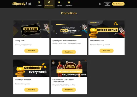 Speedyslot Casino Promotions