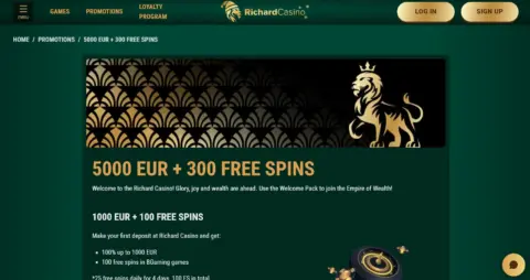 Richard Casino Welcome Bonus Package