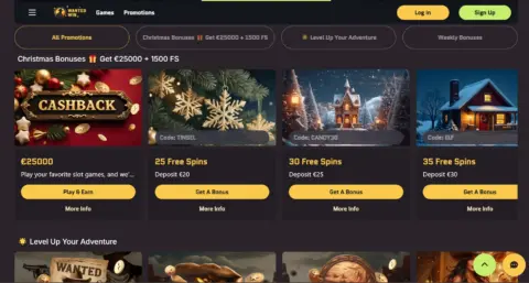 Wanted Win Casino Promotions