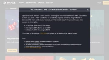 Drake Casino Welcome Bonus Package