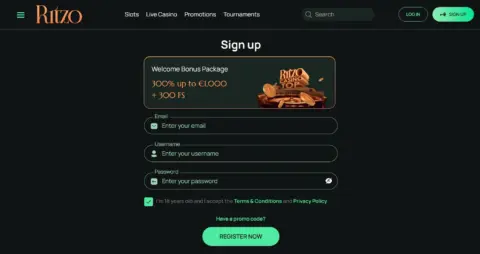 Ritzo Casino Welcome Bonus Package