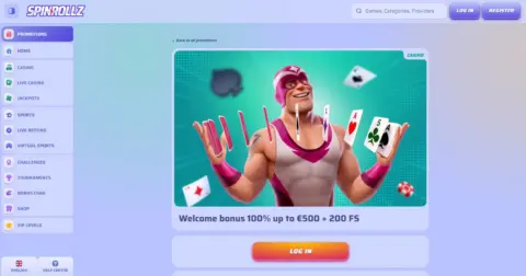 Spinrollz Casino Welcome Bonus Package