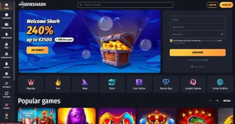 Winshark Casino Free Spins