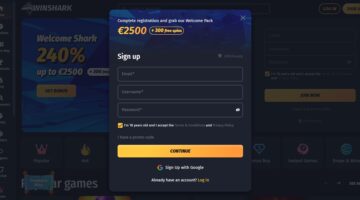 Winshark Casino Welcome Bonus Package