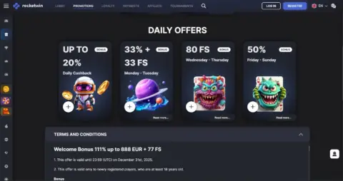 Rocketwin Casino Promotions