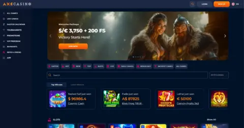 Axe Casino Free Spins