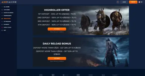 Axe Casino Promotions