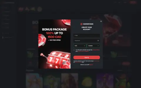 Casinochan Welcome Bonus Package