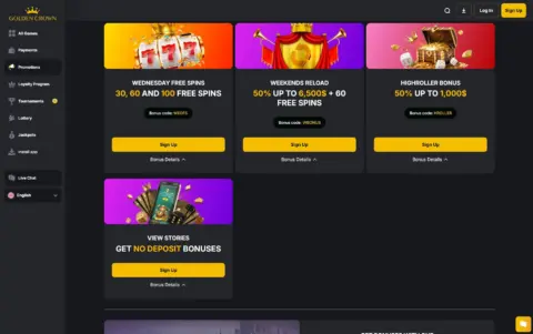 Golden Crown Casino Promotions