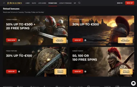 Rollero Casino Promotions