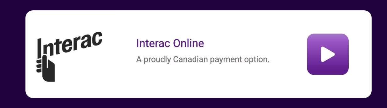 Interac Payment Method