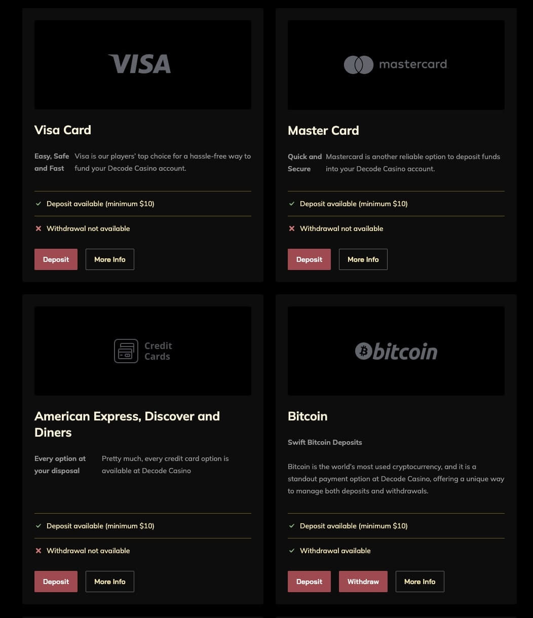 Main Image $10 Payment Methods