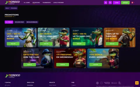 11croco Casino Promotions