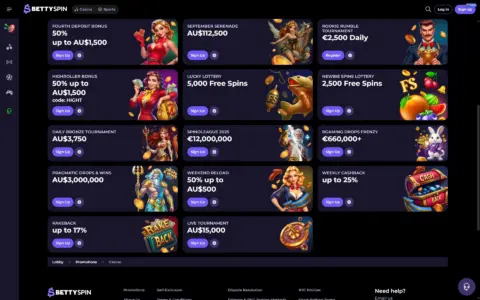 Bettyspin Casino Promotions