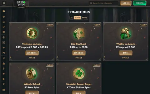 Herospin Casino Promotions