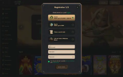 Herospin Casino Welcome Bonus Package