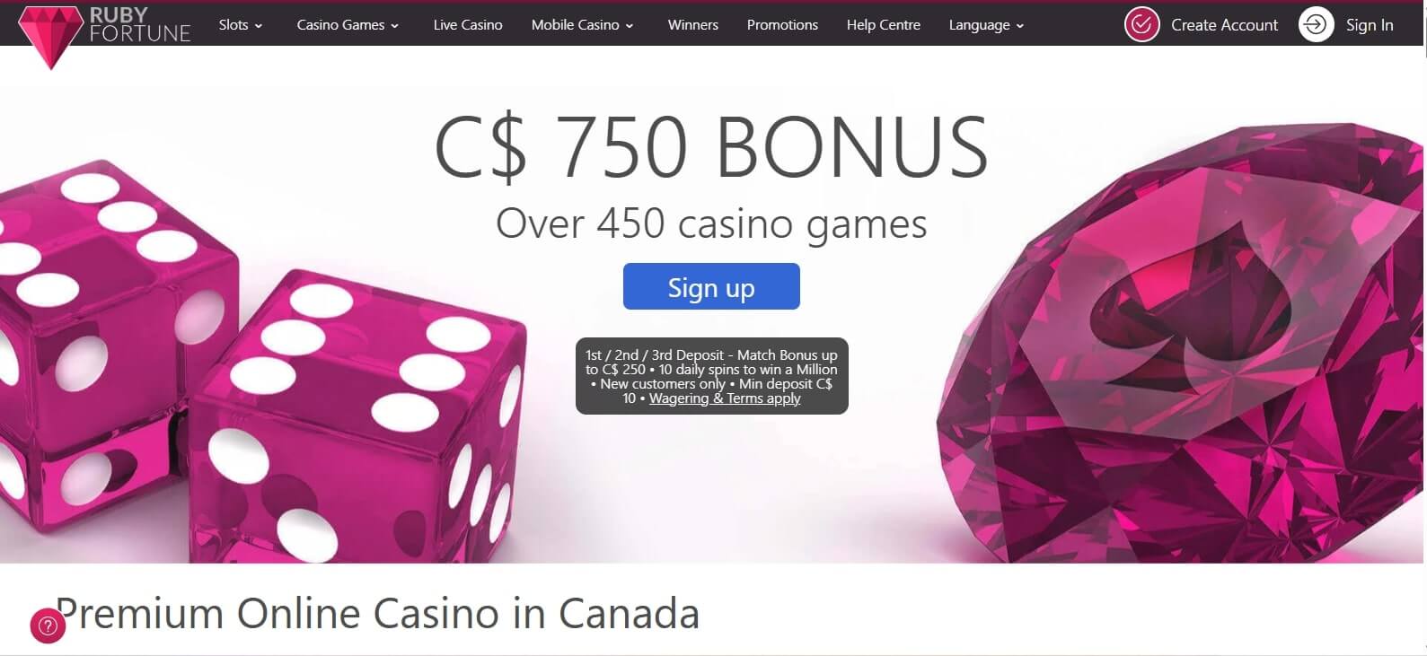 Ruby Fortune Casino Banner