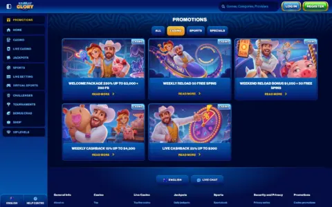 Spins Of Glory Casino Promotions