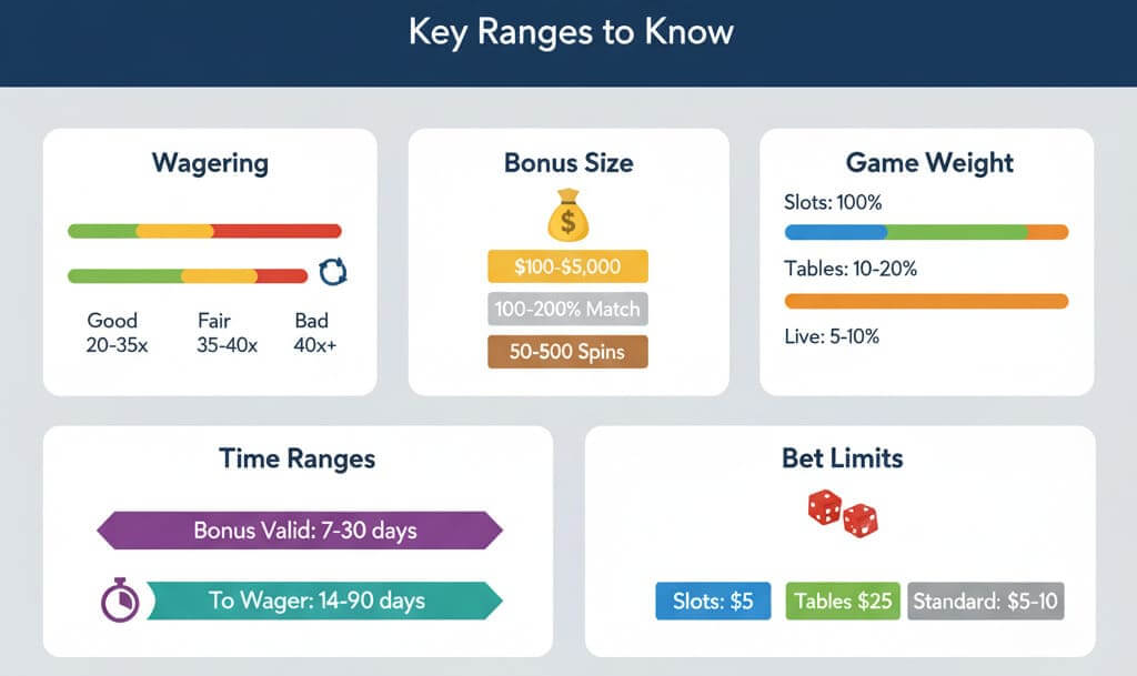 Bonus Ranges