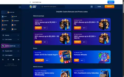 Onlywin Casino Promotions