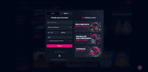 Betsio.com Casino Welcome Bonus Package