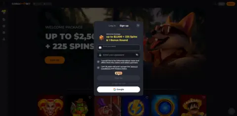 Corgibet Casino Welcome Bonus Package