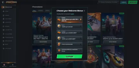 Spinational Casino Welcome Bonus Package