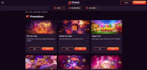 Fireball Casino Promotions