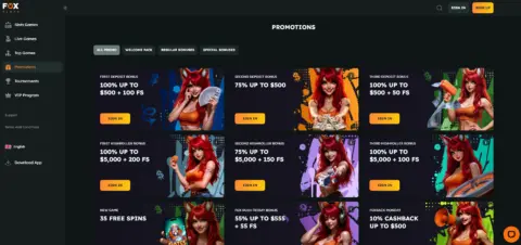 Foxslots Casino Promotions