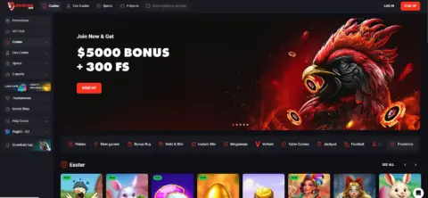 Rooster Bet Casino Free Spins